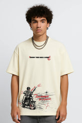 Anchored Power Oversized T-shirt Cream | Magudam Official Merchandise