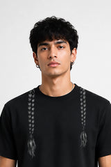 Bold Braids Regular T-shirt Black | BHUNKS Originals