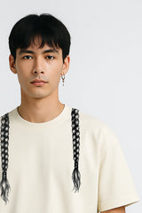 Bold Braids Regular T-shirt Cream | BHUNKS Originals