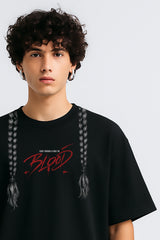 Every Kingdom Is Built On Blood Oversized T-shirt Black | BHUNKS Originals