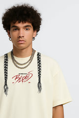 Every Kingdom Is Built On Blood Oversized T-shirt Cream | BHUNKS Originals