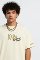 Ruthless Power Oversized T-shirt Cream | Kara Official Merchandise