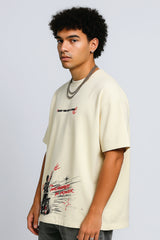 Anchored Power Oversized T-shirt Cream | Magudam Official Merchandise
