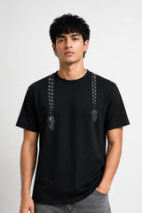 Bold Braids Regular T-shirt Black | BHUNKS Originals