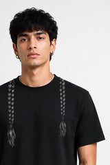 Bold Braids Regular T-shirt Black | BHUNKS Originals