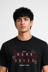 Dare Devil Regular T-shirt Black | BHUNKS Originals