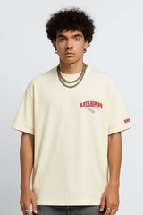 Drive Beyond Limits Oversized T-shirt Cream | BHUNKS Originals