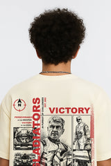 Drive Beyond Limits Oversized T-shirt Cream | BHUNKS Originals