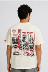 Drive Beyond Limits Regular T-shirt Cream | BHUNKS Originals