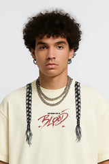 Every Kingdom Is Built On Blood Oversized T-shirt Cream | BHUNKS Originals